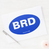 Sticker Ovale Code de l'aéroport - Brainerd, Minnesota (Enveloppe)