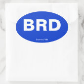 Sticker Ovale Code de l'aéroport - Brainerd, Minnesota (Sac)