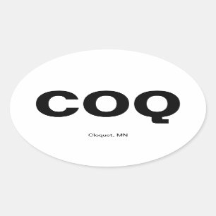 Sticker Ovale Code de l'aéroport - Cloquet, Minnesota