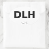 Sticker Ovale Code de l'aéroport - Duluth, Minnesota (Sac)