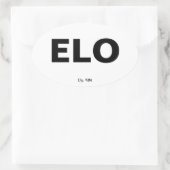 Sticker Ovale Code de l'aéroport - Ely, Minnesota (Sac)