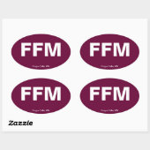 Sticker Ovale Code de l'aéroport - Fergus Falls, Minnesota (Feuille)