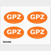 Sticker Ovale Code de l'aéroport - Grand Rapids, Minnesota (Feuille)