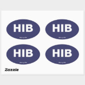 Sticker Ovale Code de l'aéroport - Hibbing, Minnesota (Feuille)