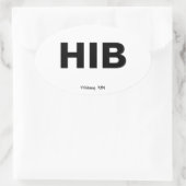 Sticker Ovale Code de l'aéroport - Hibbing, Minnesota (Sac)