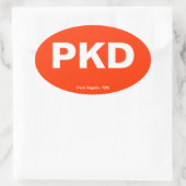 Sticker Ovale Code de l'aéroport - Park Rapids, Minnesota (Sac)