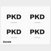 Sticker Ovale Code de l'aéroport - Park Rapids, Minnesota (Feuille)