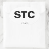 Sticker Ovale Code de l'aéroport - St. Cloud, Minnesota (Sac)