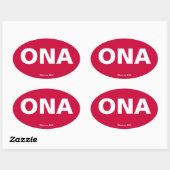 Sticker Ovale Code de l'aéroport - Winona Minnesota (Feuille)