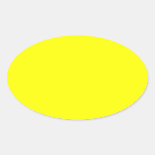 Sticker Ovale Code hexadécimal jaune néon FFFF01 (Devant)