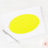 Sticker Ovale Code hexadécimal jaune néon FFFF01 (Enveloppe)