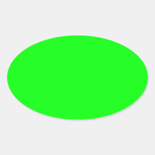 Sticker Ovale Code hexadécimal vert néon 00FF00