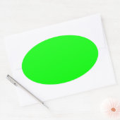 Sticker Ovale Code hexadécimal vert néon 00FF00 (Enveloppe)