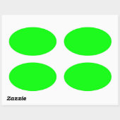 Sticker Ovale Code hexadécimal vert néon 00FF00 (Feuille)