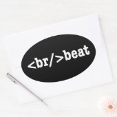 Sticker Ovale code HTML breakbeat (Enveloppe)