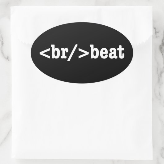Sticker Ovale code HTML breakbeat (Sac)