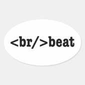 Sticker Ovale code HTML breakbeat (Devant)