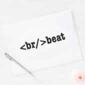 Sticker Ovale code HTML breakbeat (Enveloppe)