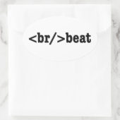Sticker Ovale code HTML breakbeat (Sac)