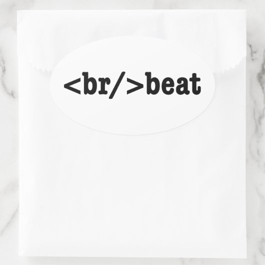 Sticker Ovale code HTML breakbeat (Sac)