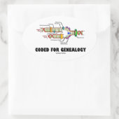 Sticker Ovale Code Pour La Généalogie (Réplication De L'ADN) (Sac)