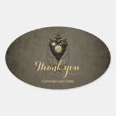 Sticker Ovale Coeur de vapeur, (Devant)