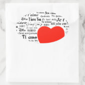Sticker Ovale coeur je t'aime (Sac)