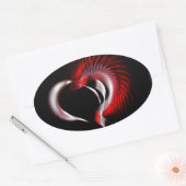 Sticker Ovale Coeur métallique (Enveloppe)