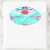 Sticker Ovale Coeur parfait (Sac)