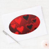 Sticker Ovale Coeurs (Enveloppe)