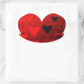 Sticker Ovale Coeurs (Sac)