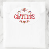 Sticker Ovale Coeurs de gratitude (Sac)