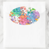 Sticker Ovale Coeurs Pastel Confetti (Sac)
