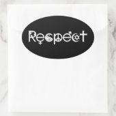 Sticker Ovale Coexister avec le respect - Paix et la tolérance (Sac)