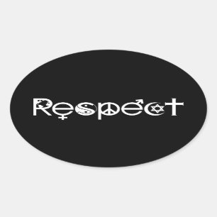 Sticker Ovale Coexister dans le Respect - Paix Gentillesse & Tol