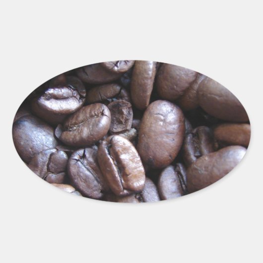 Sticker Ovale Coffee Crazy (Devant)