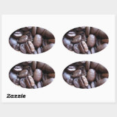 Sticker Ovale Coffee Crazy (Feuille)
