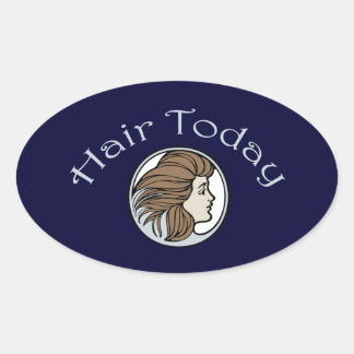 Sticker Ovale Coiffeur