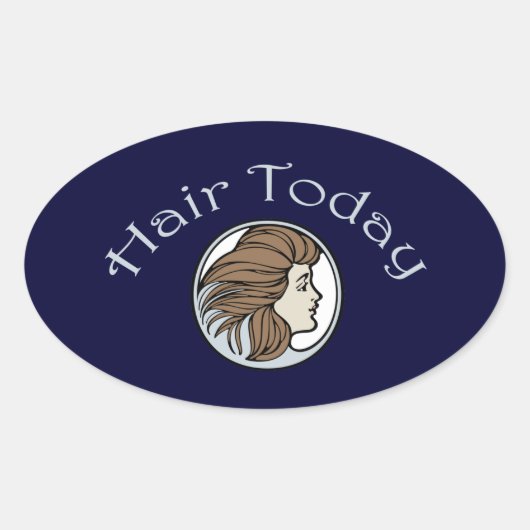 Sticker Ovale Coiffeur (Devant)