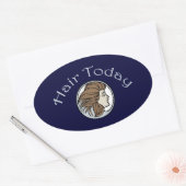 Sticker Ovale Coiffeur (Enveloppe)