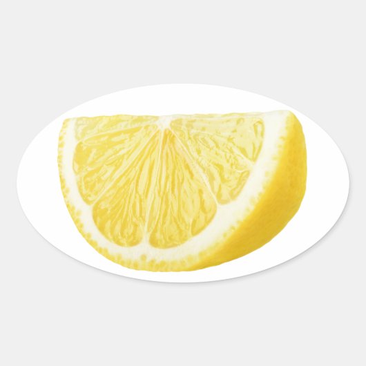 Sticker Ovale Coin citron (Devant)