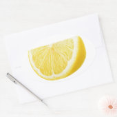 Sticker Ovale Coin citron (Enveloppe)