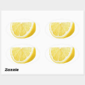 Sticker Ovale Coin citron (Feuille)