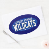 Sticker Ovale Colbert Heights High School; Wildcats (Enveloppe)