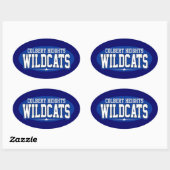 Sticker Ovale Colbert Heights High School; Wildcats (Feuille)