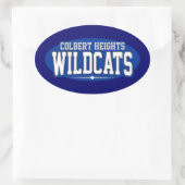Sticker Ovale Colbert Heights High School; Wildcats (Sac)