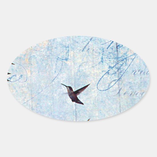 Sticker Ovale Colibri (Devant)