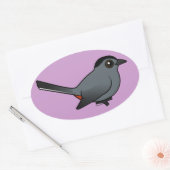 Sticker Ovale Colibri gris Birdoré (Enveloppe)