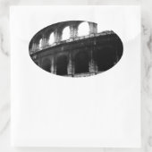 Sticker Ovale Colisée noire blanche Empire romain (Sac)