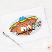 Sticker Ovale collant oval senor gato (Enveloppe)